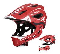 Lixada Kids Full Face Helmet Detachable Child Boys Girls Bike Helmet Protective Gear for Cycling Skateboarding Roller Skating Cycle Helmet 52-58cm