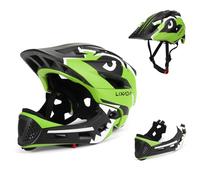 Lixada Kids Full Face Helmet Detachable Full Face Kids Bike Helmet Children Sports Safety Helmet for Cycling Skateboarding Roller Skating