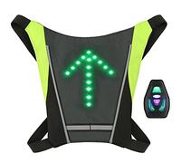 Lixada LED Turn Signal Vest,LED Reflective Vest with Direction Indicator USB Rechargeable Remote Control for Cycling Riding Night Warning