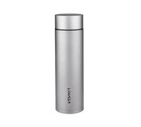 Lixada Lightweight Insulated Water Bottle Small Metal Thermos Water Bottle Pure Ti Double-Layer 450ml with Tea Filter for Travel and Outdoor Water Bottle