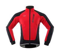 Lixada Men's Cycling Jacket Waterproof Windproof Thermal Fleece Bicycle Jersey Mountain Bike Riding Racing Autumn Winter Jacket Coat Suitable for Cycling Running Mountaineering
