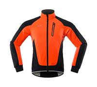 Lixada Men's Cycling Jacket Waterproof Windproof Thermal Fleece Bicycle Jersey Mountain Bike Riding Racing Autumn Winter Jacket Coat Suitable for Cycling Running Mountaineering