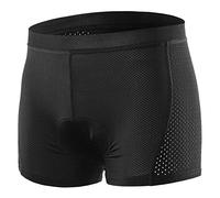 Lixada Men's Cycling Undershorts 3D Padded Breathable Mesh MTB Bike Riding Biking Underwear Shorts Black