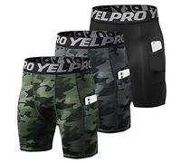 Lixada Men's Sports Undershorts 3 Pack Men Shorts Active Workout Underwear with Pocket