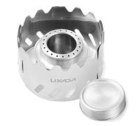 Lixada Mini Backpacking Stove 100ml Aluminum Alcohol Burner with Small Stainless Steel Windshield Portable Camp Stove for Camping Hiking Survival