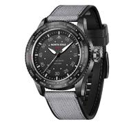 Lixada North Edge Mach Pilot Solar Powered Chronograph Night Vision Watch - Men's 50M Waterproof Lasting Up to 180 Days
