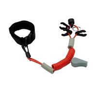 Lixada Outboard Boat Motor Kill Stop Switch Key Rope Safety Lanyard Tether Kill Switch Key Rope Set for Motorboat