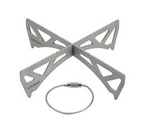 Lixada Outdoor Portable Mini Stove Rack Titanium Cross Stand Stove Bracket Pot Rack Steaming Rack for Reactor Stove