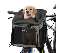 Lixada Pet Bicycle Carrier Backpack Dog Bike Basket Carrier Foldable Removable Max Bearing Weight: 2.0KG