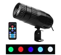Lixada Pinspot Mini RGBW LED Spot Light DJ Effect with Remote Control Stage Effect for DJ, Disco, Party, Bar, Club, Wedding Performance, Black