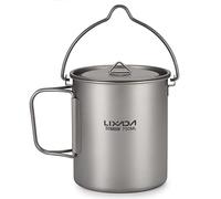 Lixada Portable Titanium Camping Picnic Mug with Foldable Handle Stil4 750ML