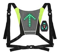 Lixada Running Vest Signal, LED Light Reflective, USB Rechargeable Riding Backpack with Remote Control Grey