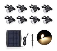Lixada Set of 8 LED Bulbs 0.2 W Mini Stair Recessed Spotlights IP65 Waterproof Outdoor Lamp Floor Recessed Lights for Kitchen, Stairs, Cupboard, Hallway (Warm White, 120°)