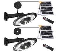 Lixada Solar Pendant Light 180LEDs Solar Powered Pendants Lamp Wall Garage Light Motion Sensor Shed Lights Outdoor IP65 Waterproof Hanging Lights with Remote for Barn Farm Garden Yard Patio