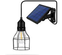 Lixada Solar Pendant Light E27 Outdoor Light Sensitive Light IP65 Water Resistance for Garden Yard Patio Balcony