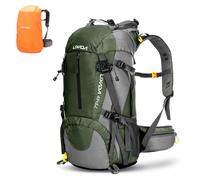 Lixada Trekking / Walking / Hiking Rucksack/Backpack 45 Litres + 5 Litres Waterproof Travel Backpack with Rain Cover, Green (green 2)