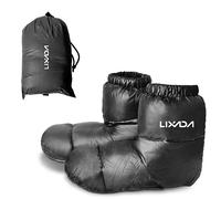 Lixada Ultralight Winter Duck Down Booties Warm Socks Slippers Warm Soft Cozy Water-Resistant for Camping Sleeping Bag Men Women Winter Duck Down Booties Slipper Boots