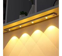 Lixada Under Cabinet Kitchen Lights Rechargeable 3 Colors Dimmabl Motion Sensor Under Cupboard Lights Indoor Wireless Night Lights Bar for Kitchen, Shelf, Closet, Hallway