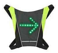 Lixada USB Rechargeable Backpack, Reflective LED Signal Light with Remote Control, Lightweight Adjustable Strap for Cycling Running Walking Safety (Grey)