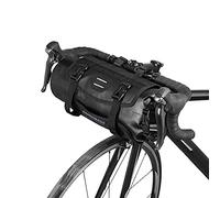 Lixada Waterproof Bicycle Bag for Mountain Road MTB Bicycle Front Frame Handlebar Pannier Dry Bag with Zipper 3L-7L Adjustable (Black)