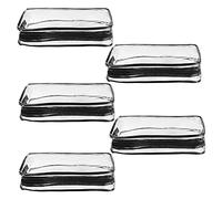 LIXBD 5pcs Clear Luggage Packing Organizers Travel Packing Cubes Travel Storage Bags Travel Packing Pouches
