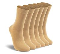 Lixia 3 Pack Women Merino Wool Soft Liners Socks, Light Weight Mid Calf Warm Breathable Dress Socks, Beige - 3 Pairs, One Size
