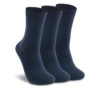 Lixia 3 Pack Women Merino Wool Soft Liners Socks, Light Weight Mid Calf Warm Breathable Dress Socks, Navy Blue - 3 Pairs, One Size