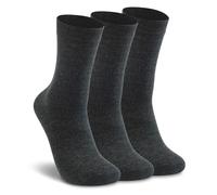 LIXIA Womens Thin Merino Wool Crew Socks Warm Breathable Winter Boot Liners Cozy Thermal Casual for Dress Trousers, 3 Pairs - Dark Grey, One size