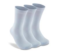 LIXIA Women's Thin Merino Wool Socks Mid-calf Light Weight Cozy Warm Breathable Multi Colors Daily Wear Winter Liners, 3 Pairs - Light Blue, One size