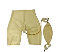 LIXIAAOOKWEDG men Urine Bag 100% Latex Rubber Schwarz Niedrige Taille Boxer Shorts Pants Unterhose 0.4mm S-XXL