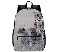lixiaochao Children's school backpack Cheetah Children's backpack Suitable for school backpacks for boys and teenagers （45x30x15cm） 3D printed backpack