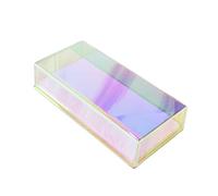 LIXIMMAZN Grafting False Eyelash Acrylic Extension Pallet Organizer, Eyelash Extension Glue Tweezers Plate Makeup Palette, Dustproof Storage Box Display Training Tools Salon (Dazzling S with cover)