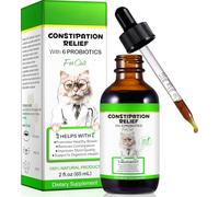 LIXINGLY Cat Natural Digestive Support Drops -100% Natural Formula, Relieve Constipation, Promote Regular Defecation, Improve Stool Quality, 2 Fluid Ounces (60ml) Cat Liquid Dietary Supplement
