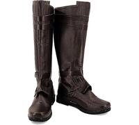 Lixinya Anakin Skywalk Kylo Ren Wan Anime Cosplay Long Boots Shoes Men, Brown EU 41, Size 8 UK