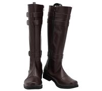 Lixinya Men's Anakin Skywalk Kylo Ren Wan Anime Cosplay Brown EU 44 Mid Calf Cosplay Boot Size 11.5 UK