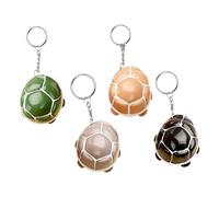 LIXIUHUI 4Pcs Tortoise Squeeze Keyring, Cute Animal Sensory Stress Relief and Anxiety Toy Pendant, Pop Head Squeeze Turtle Toy Gift for Kids Adults