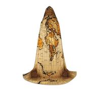 LIXLZH Abstract World Map Print Men Women Hooded Cloak Themed Variety For Halloween Carnival Cosplay And Parties