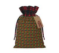 LIXLZH African Style Patchwork Printing Xmas Drawstring Gift Bag Reusable Christmas Wrapping Festive Needs Packaging Bags