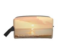 LIXLZH Beach Sunset Tranquil Print Make Up Bag Purses Accessories Organizer Portable Travel Toiletry Pouch Storage Bag, White, One Size, White, One Size