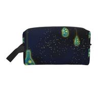 LIXLZH Beautiful bottle of under the night sky Print Make Up Bag Purses Accessories Organizer Portable Travel Toiletry Pouch Storage Bag, White, One Size, White, One Size