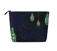 LIXLZH Beautiful bottle of under the night sky Print Portable Travel Cosmetic Makeup Pouch Bag Single layer Makeup Organizer Zipper Pouch, Black, One Size, Black, One Size