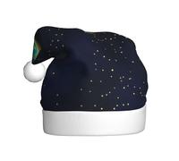 LIXLZH Beautiful bottle of under the night sky Print Santa Hat Adult Unisex Winter Beanie Cap Cute and catch eyes Xmas Hat Festive Party