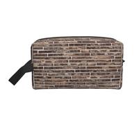 LIXLZH Brick Wall. Print Make Up Bag Purses Accessories Organizer Portable Travel Toiletry Pouch Storage Bag, White, One Size, White, One Size
