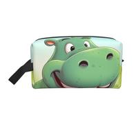 LIXLZH Cartoon Hippo Print Make Up Bag Purses Accessories Organizer Portable Travel Toiletry Pouch Storage Bag, White, One Size, White, One Size