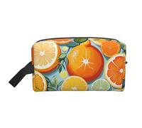 LIXLZH citrus fruit pattern Print Make Up Bag Purses Accessories Organizer Portable Travel Toiletry Pouch Storage Bag, White, One Size, White, One Size