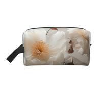 LIXLZH Floral Graphite Print Make Up Bag Purses Accessories Organizer Portable Travel Toiletry Pouch Storage Bag, White, One Size, White, One Size