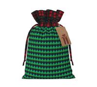 LIXLZH Magic Mushroom Printing Xmas Drawstring Gift Bag Reusable Christmas Wrapping Festive Needs Packaging Bags