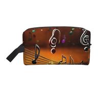 LIXLZH Music Note Print Make Up Bag Purses Accessories Organizer Portable Travel Toiletry Pouch Storage Bag, White, One Size, White, One Size