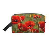 LIXLZH poppy flowers Print Make Up Bag Purses Accessories Organizer Portable Travel Toiletry Pouch Storage Bag, White, One Size, White, One Size