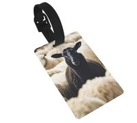 LIXLZH Sheep and Lambs Print Luggage Tags Suitcase Tags Suitable Bags and Backpacks Travel Tags and Identifiers